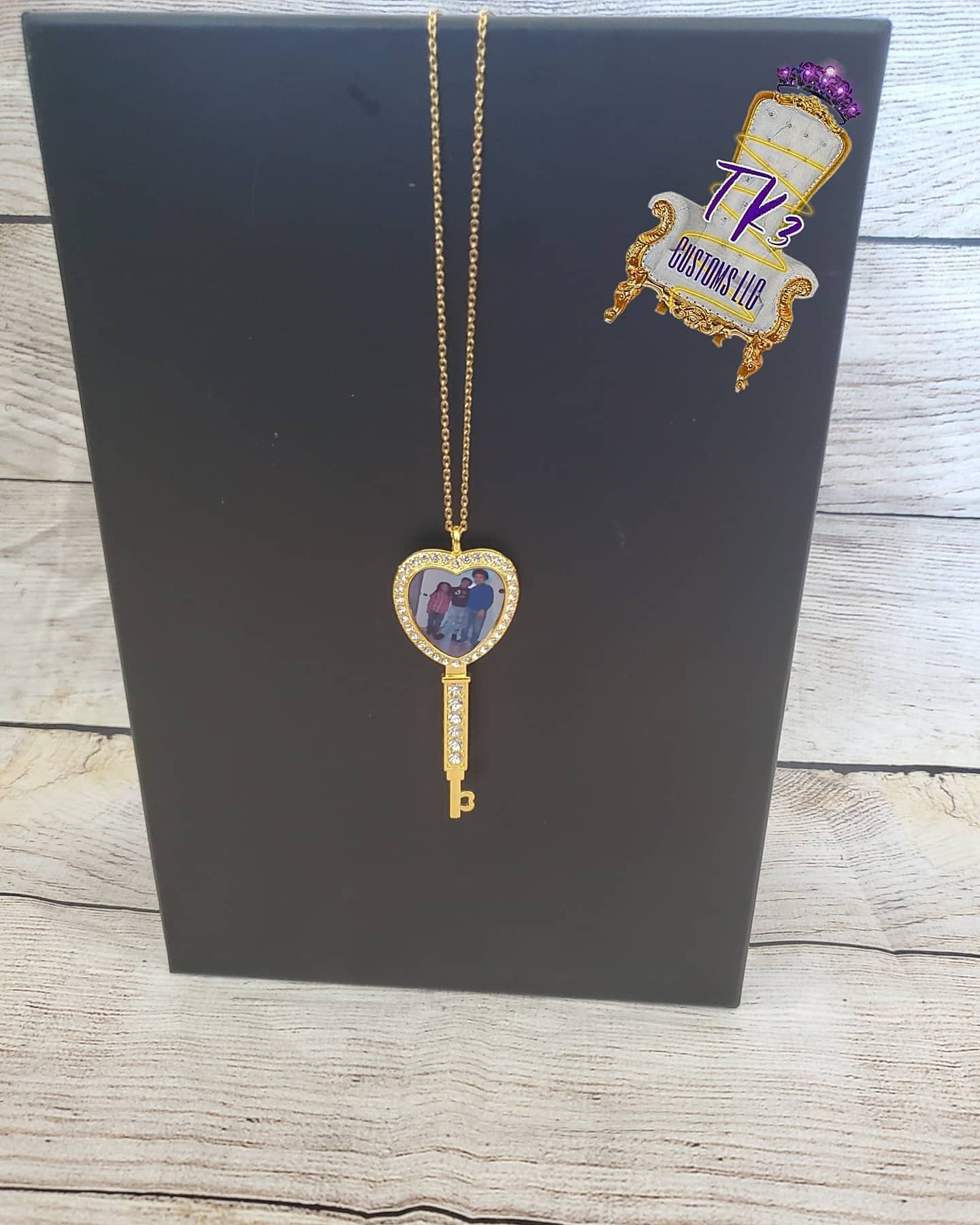 Custom Heart Key Necklace